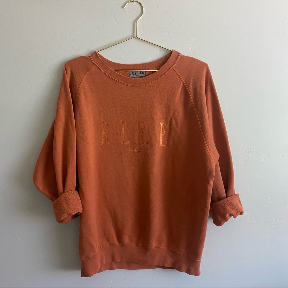RARE VINTAGE ELLE PARIS EMBROIDERED SWEATSHIRT